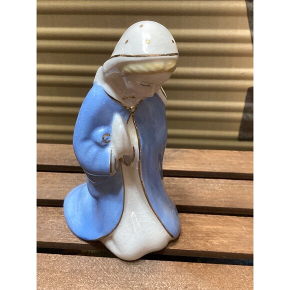 Sanmyro Vintage Mary Nativity Figure Christmas Decor Painted Porcelain 4" Japan - Picture 1 of 10